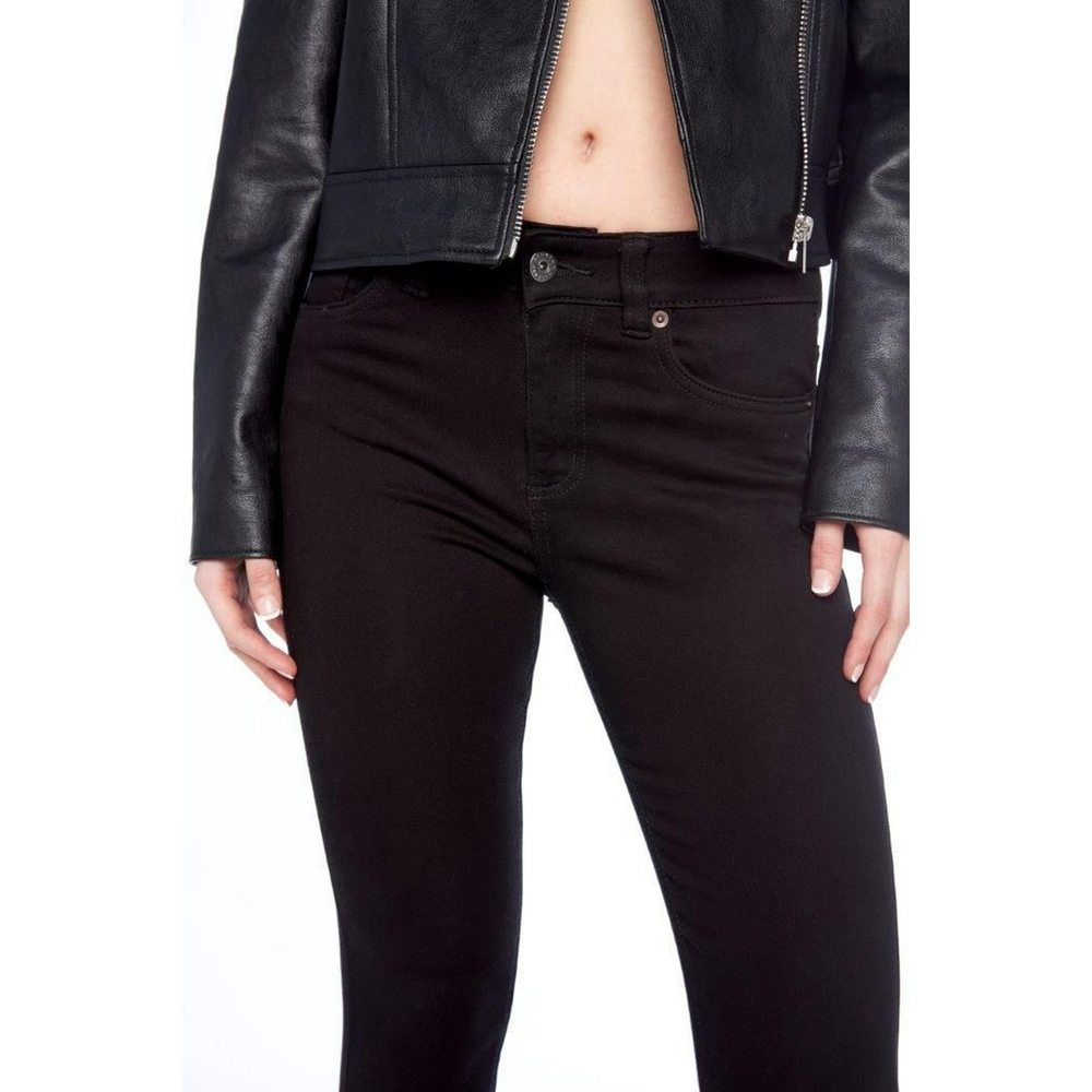 Women's Fashion Mid Rise Rise Skinny Jeans | Black Size 4 *New*